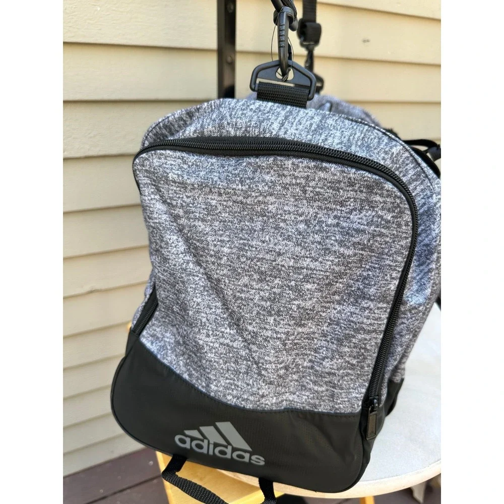 Adidas Defender IV Medium Gym Training Duffel Bag Jersey Onix Grey Padded Handle